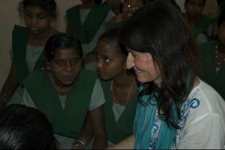 Kanyakumari Ecole pour enfant aveugle - Estelle à la rencontre des enfants